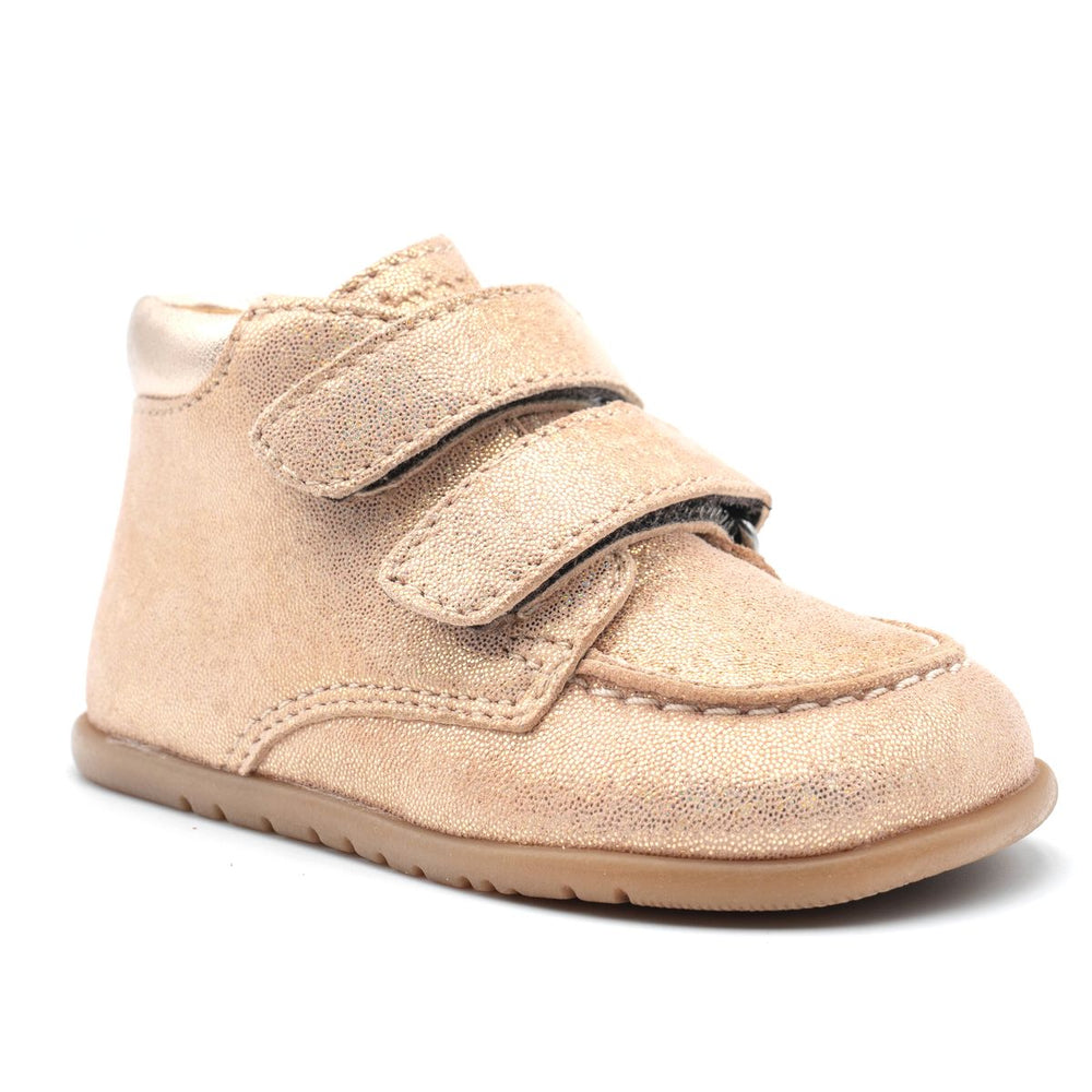 Babybotte barefoot Derbies Velcro Confetti Rose Paillettes