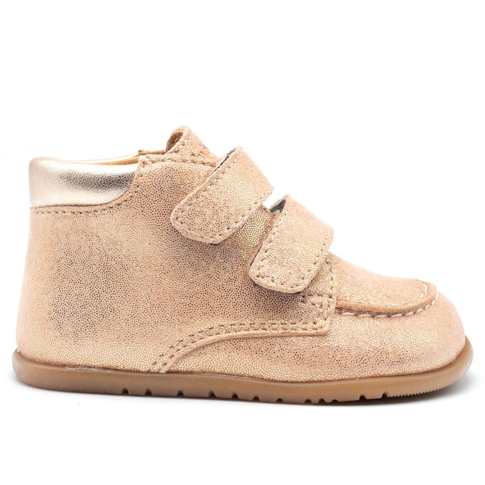 Babybotte barefoot Derbies Velcro Confetti Rose Paillettes