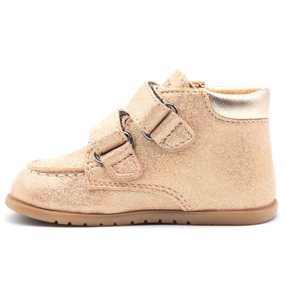 Babybotte barefoot Derbies Velcro Confetti Rose Paillettes
