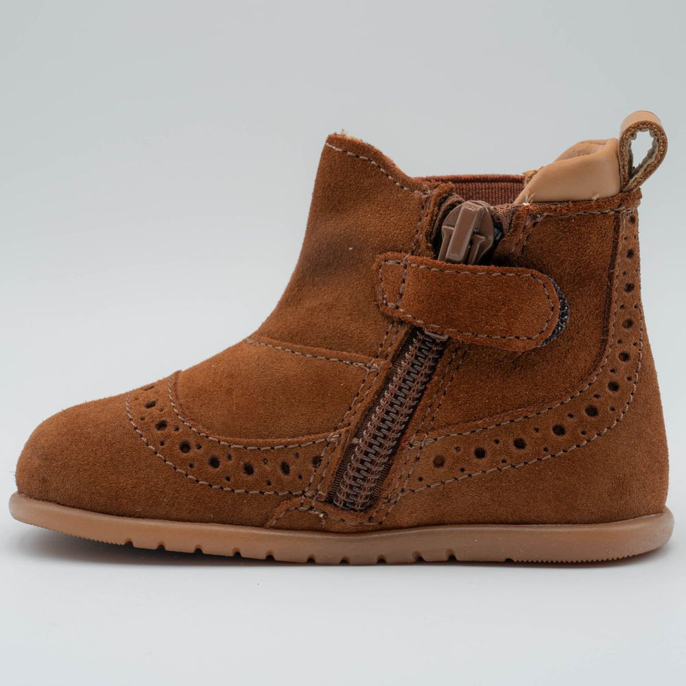 Babybotte barefoot Archic Velour Cuoio