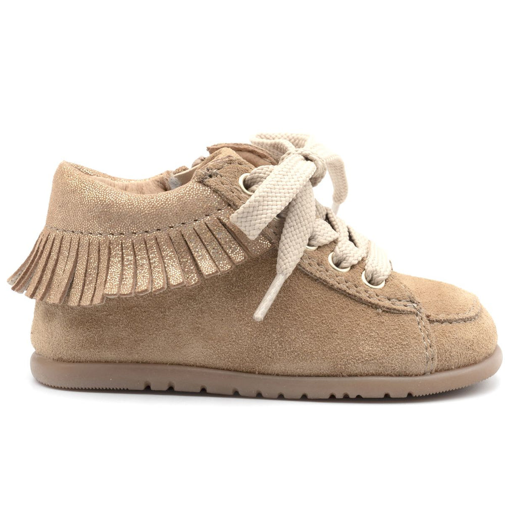 Babybotte barefoot Anoki Zip Velour Nocciola