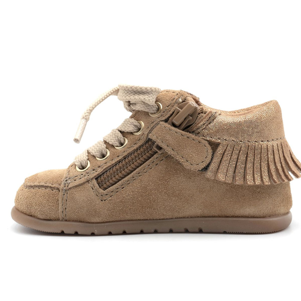 Babybotte barefoot Anoki Zip Velour Nocciola