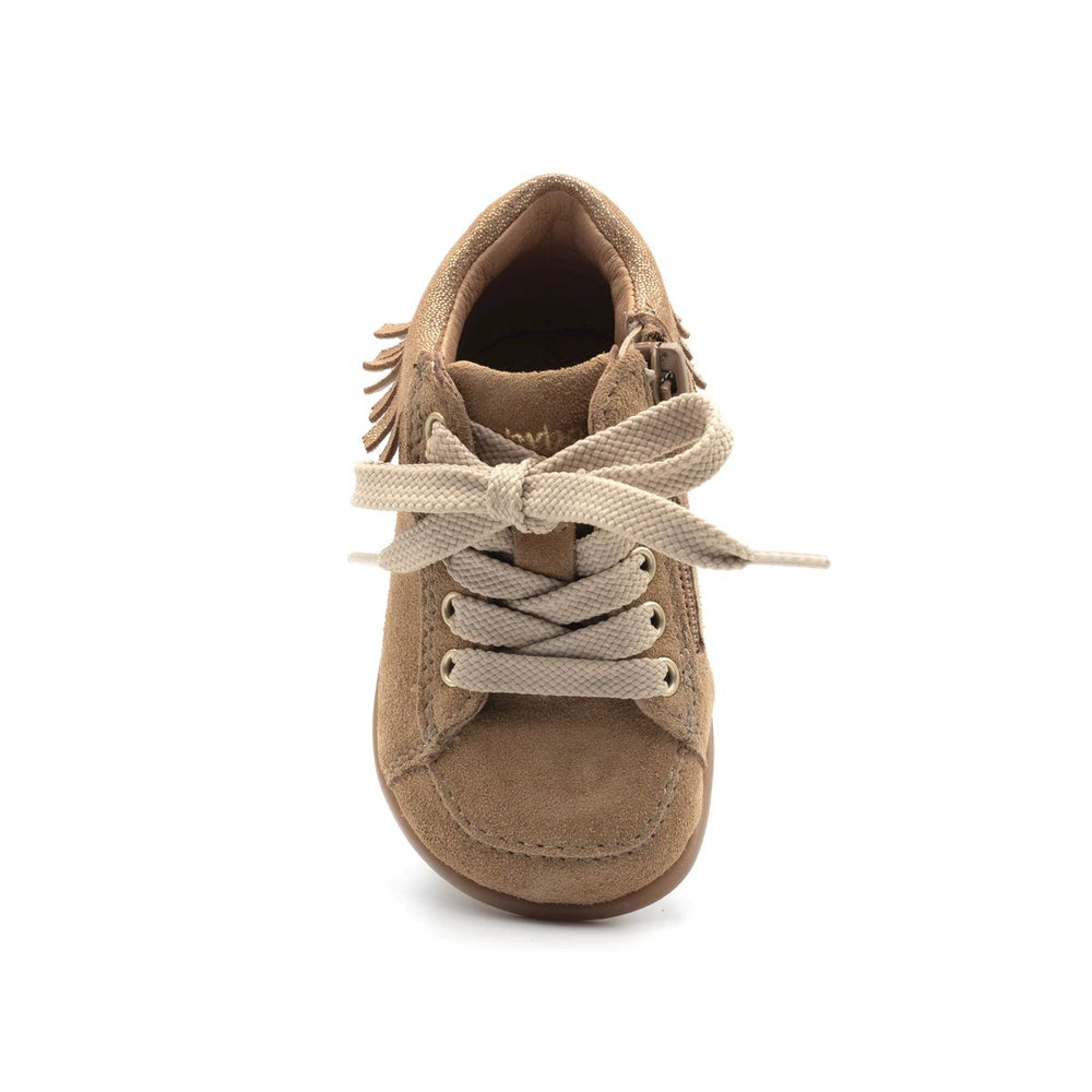 Babybotte barefoot Anoki Zip Velour Nocciola