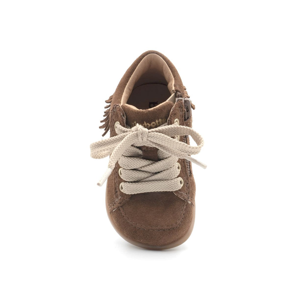 Babybotte barefoot Anoki Zip Velour Cuoio