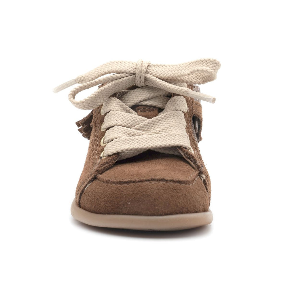 Babybotte barefoot Anoki Zip Velour Cuoio