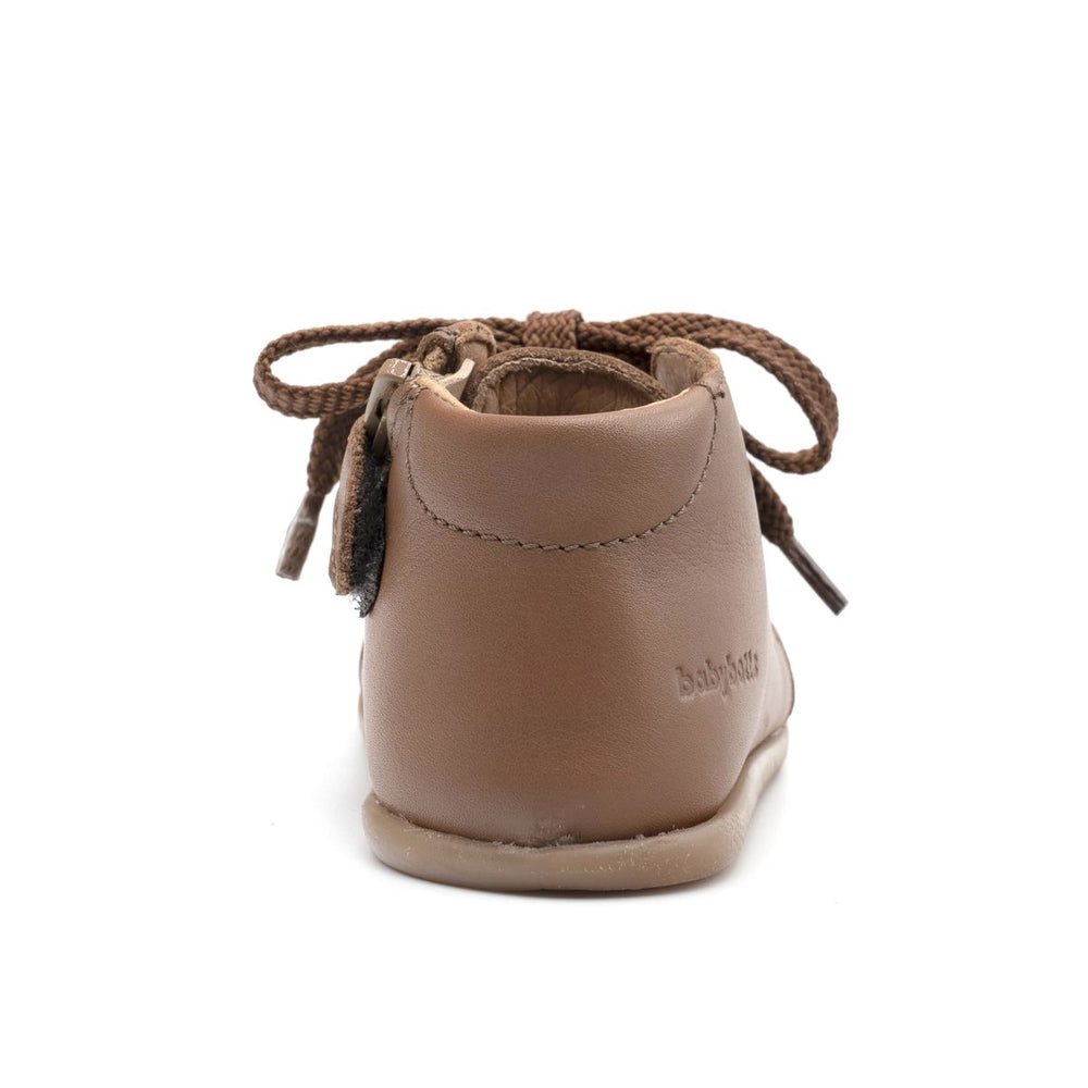 Babybotte barefoot Fredy Zip Texano Cuoio