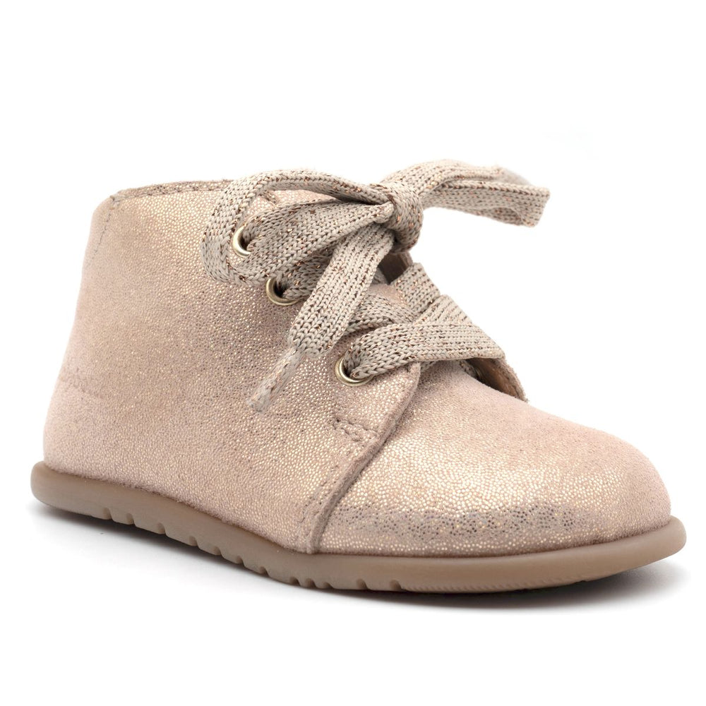 Babybotte barefoot Fredy Zip Confetti Rose paillettes