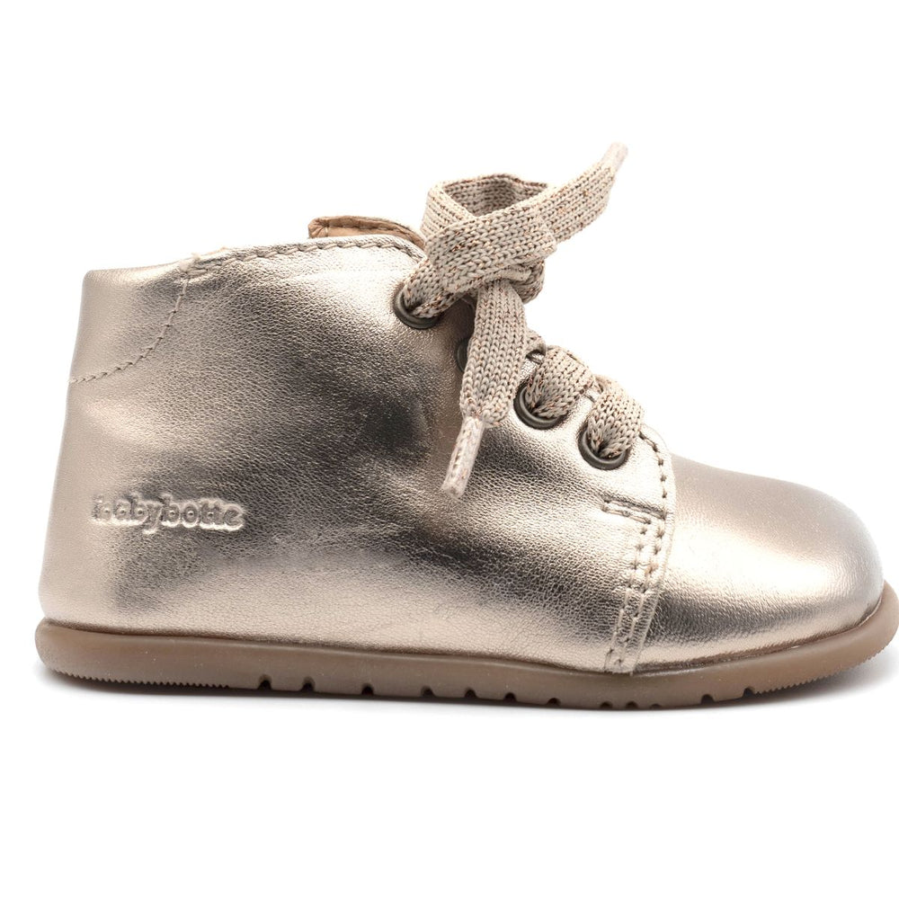 Babybotte barefoot Fredy Zip Laminato Platino