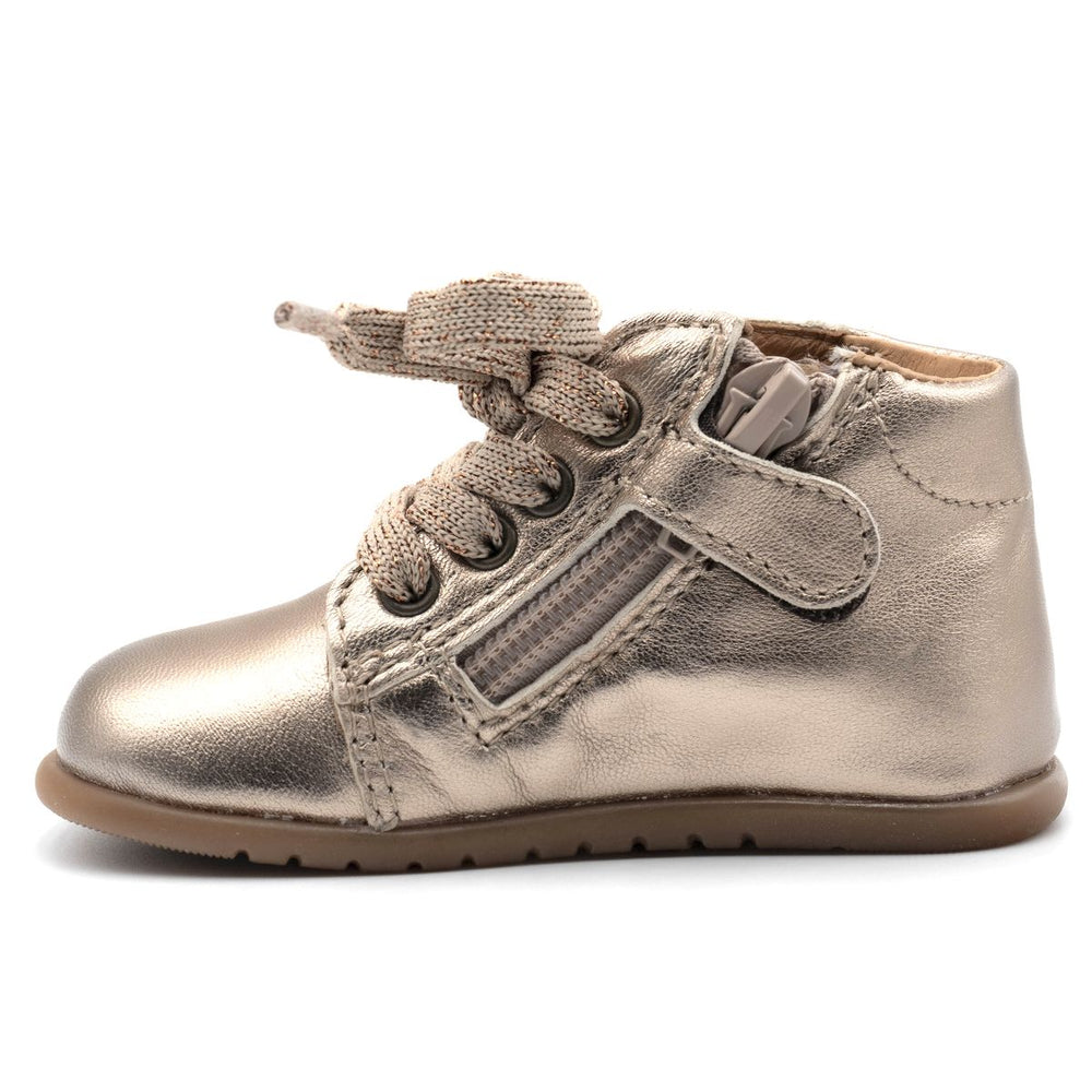 Babybotte barefoot Fredy Zip Laminato Platino