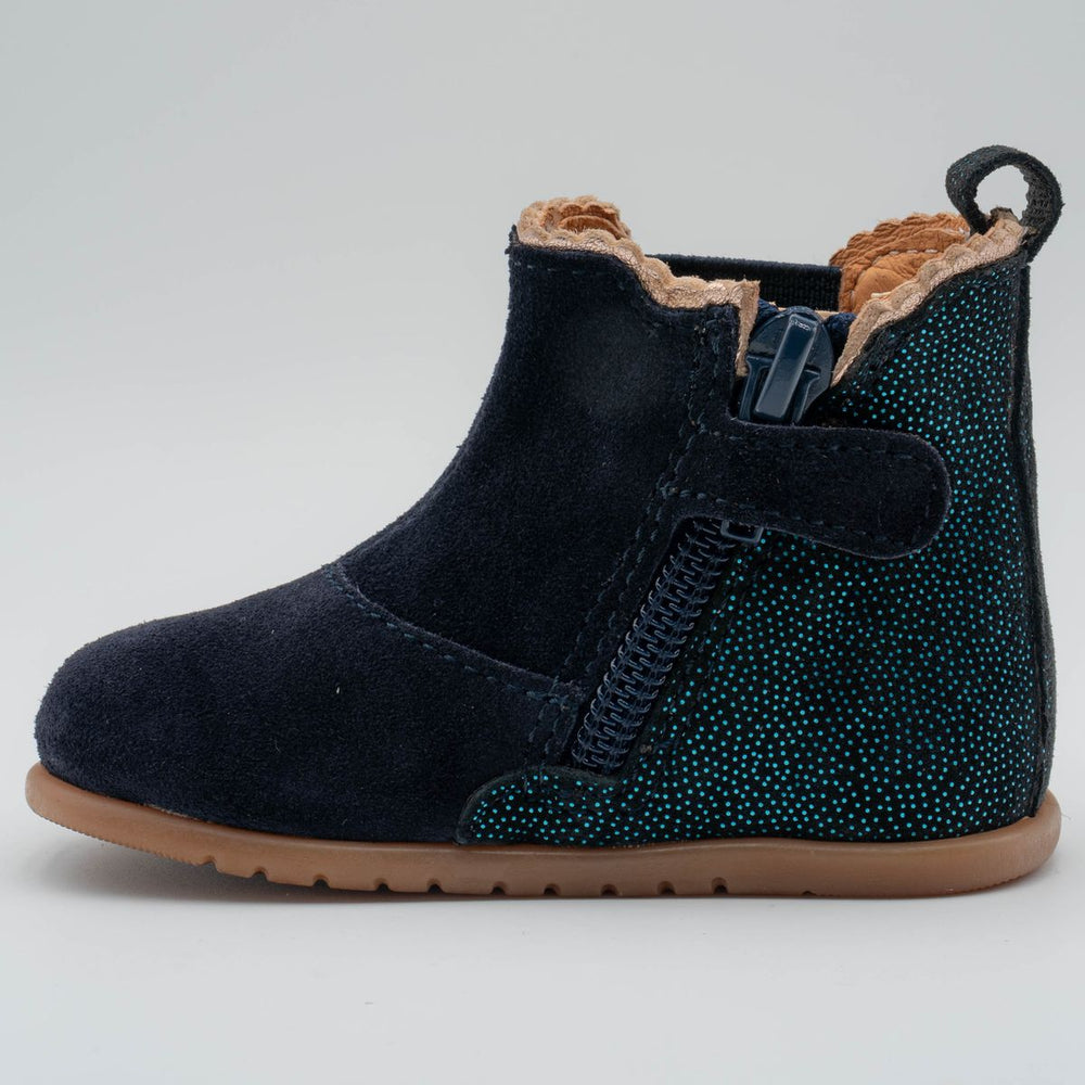 Babybotte barefoot Alisia Velour Blue Dots