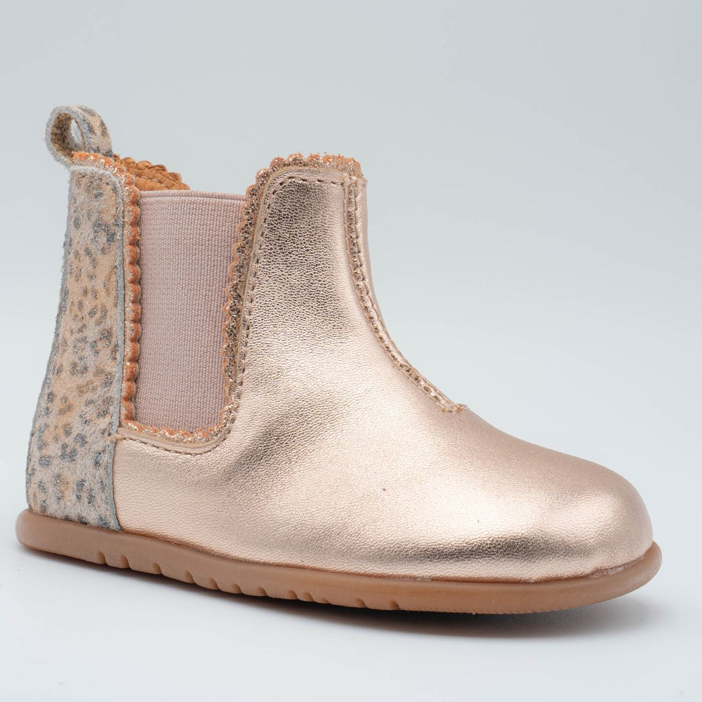Babybotte barefoot Alisia Laminato Rose Gold Leopard