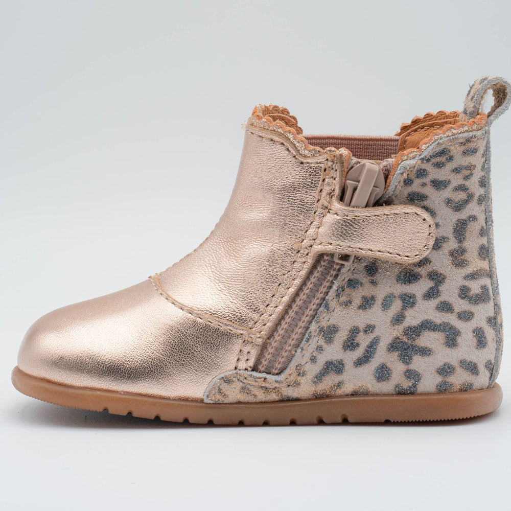 Babybotte barefoot Alisia Laminato Rose Gold Leopard