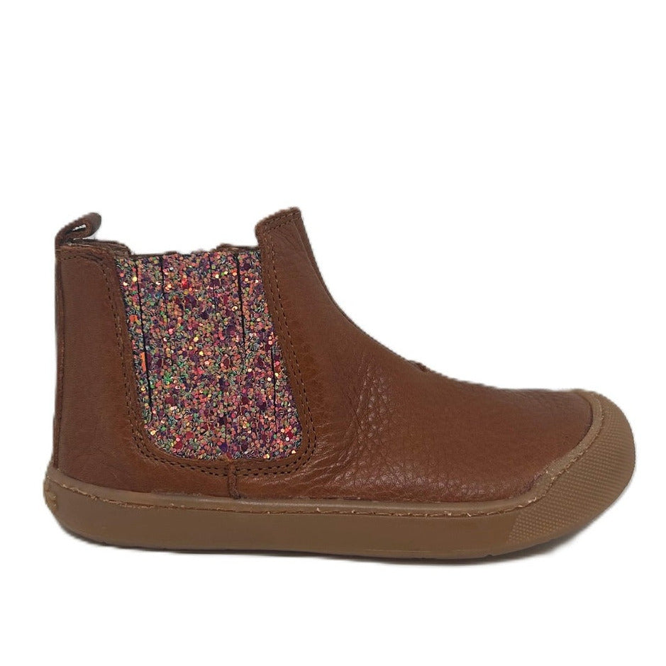 Acebos Barefoot Botin Sparkle Cuero