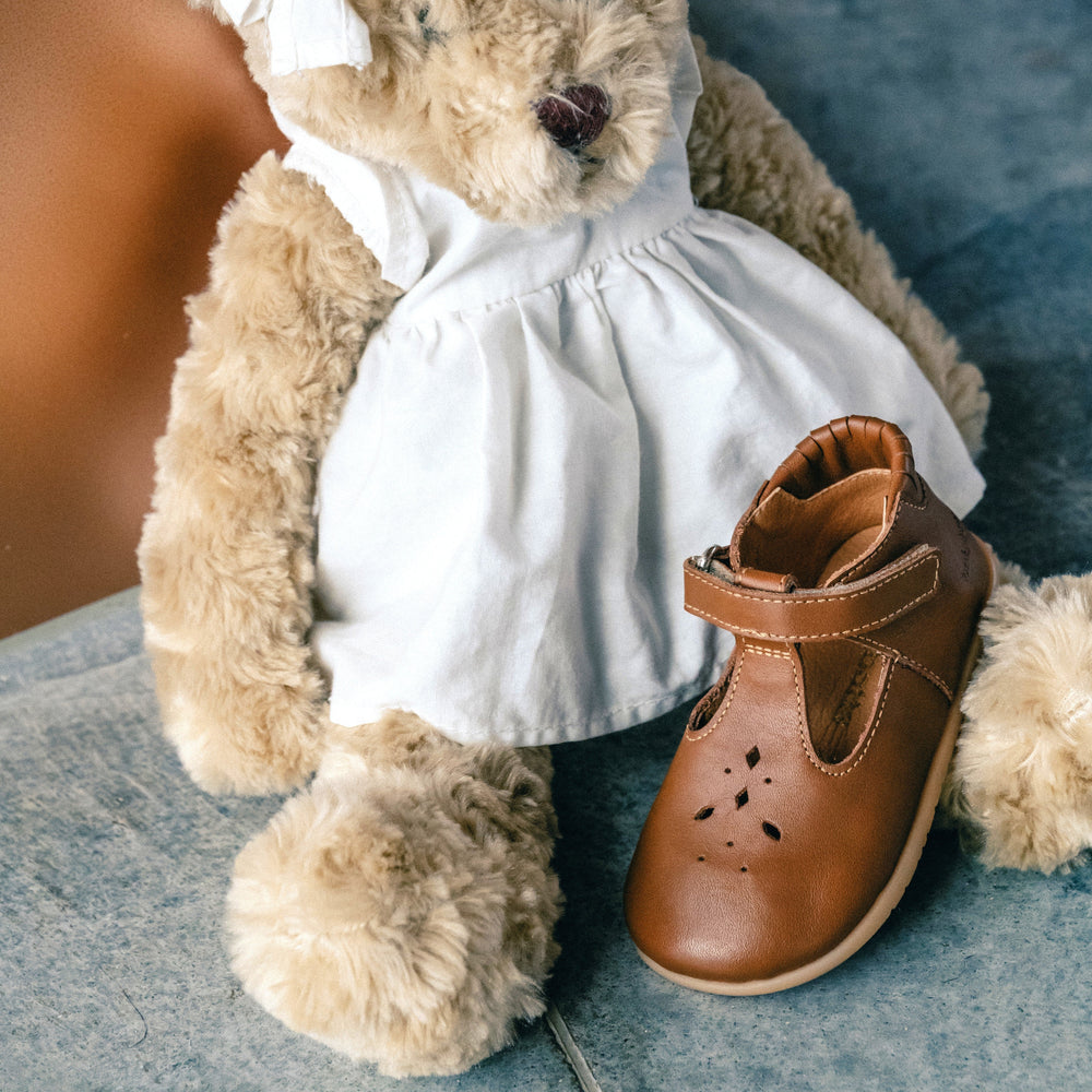 Babybotte Paris Velcros Cognac