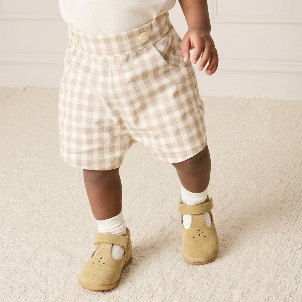 Babybotte barefoot Paris Velcros Beige
