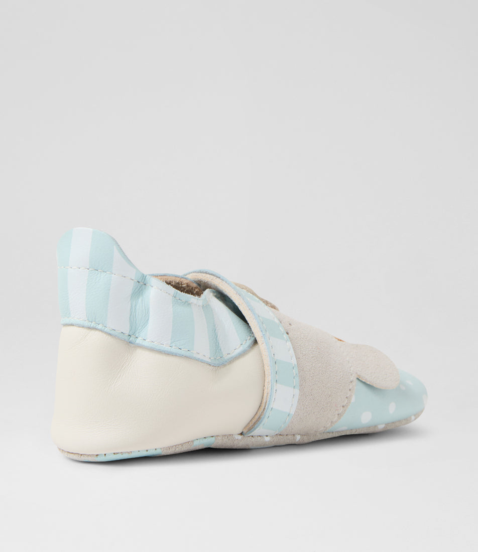 Zapatitos Bobux jirafa amarillo azul