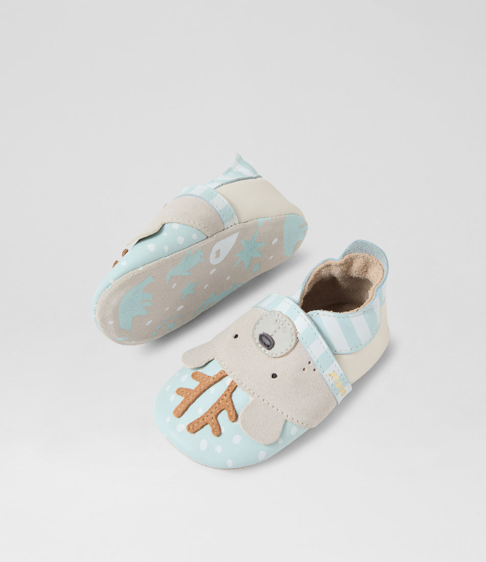 Zapatitos Bobux jirafa amarillo azul