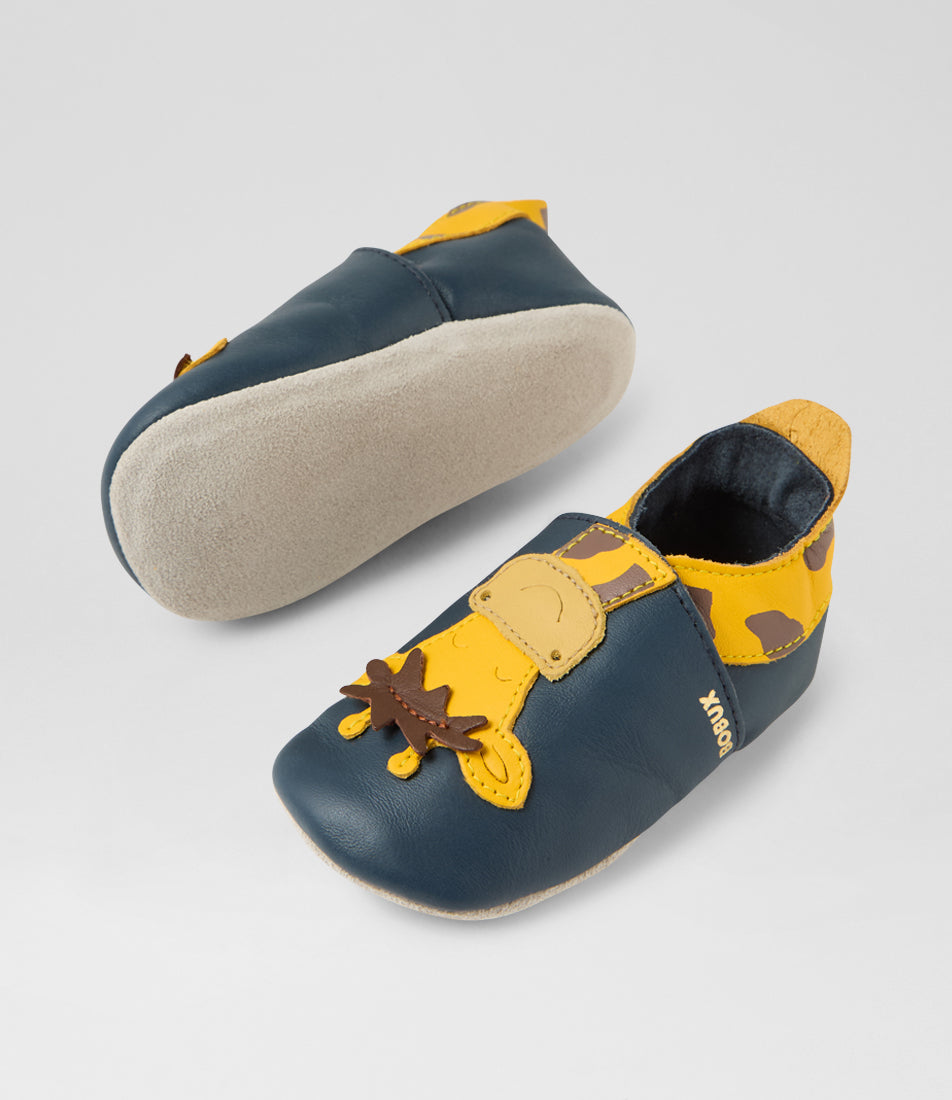 Zapatitos Bobux jirafa amarillo azul