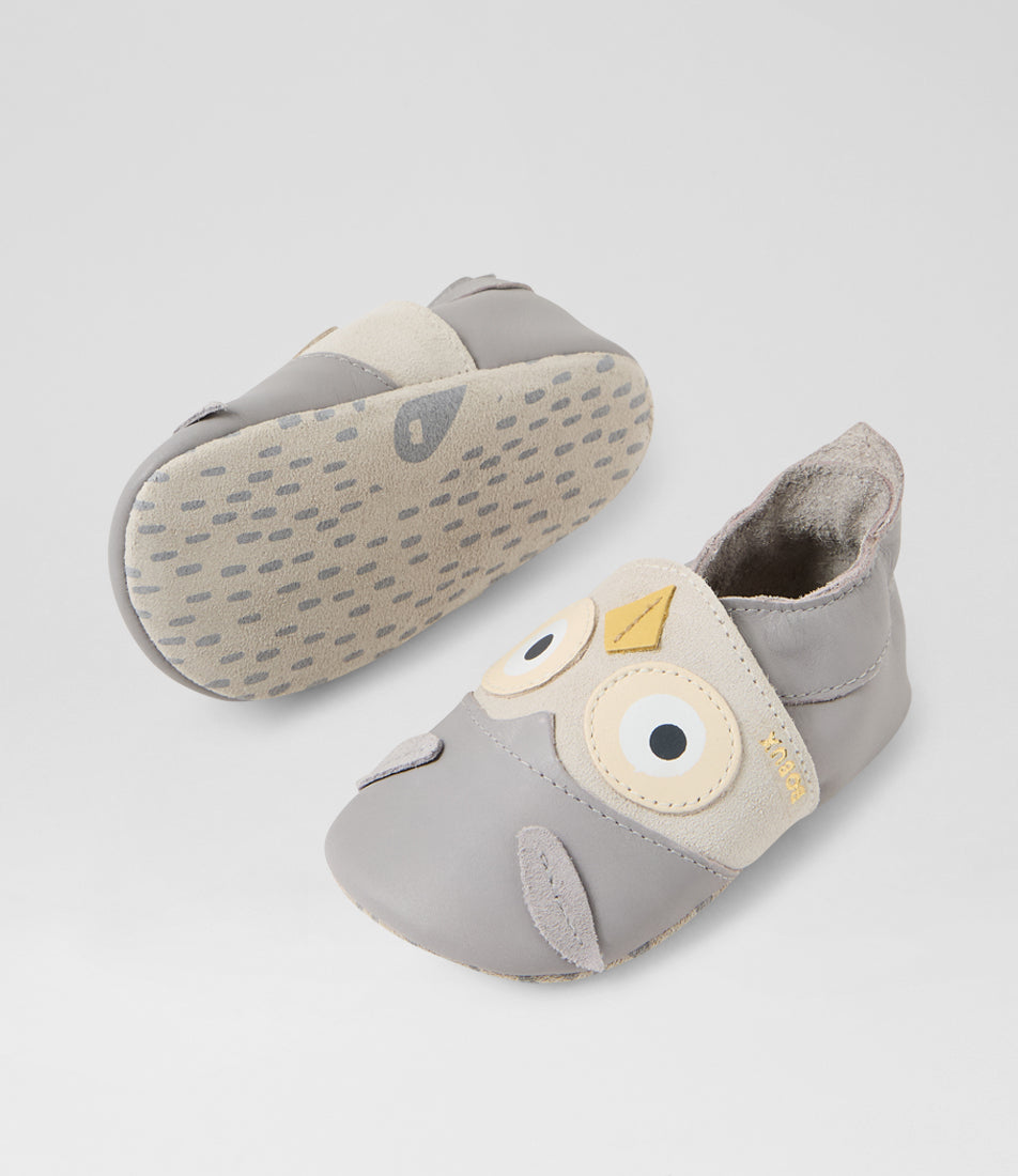 Bobux Chaussons Hootie Grey Gull