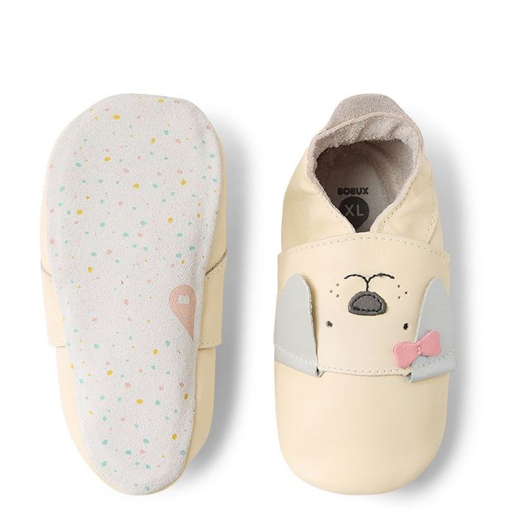 Bobux Pantuflas Little Bow Pup Vanilla