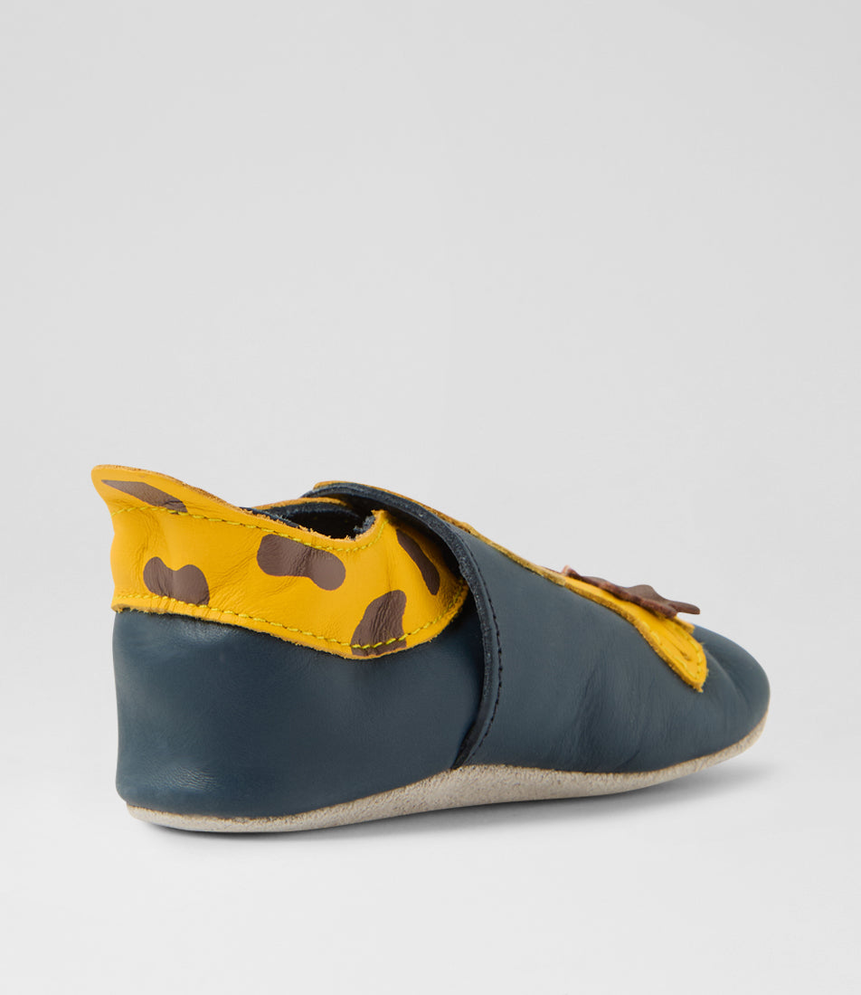 Zapatitos Bobux jirafa amarillo azul