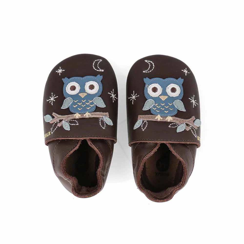 Bobux Chaussons Night Owl Chocolate