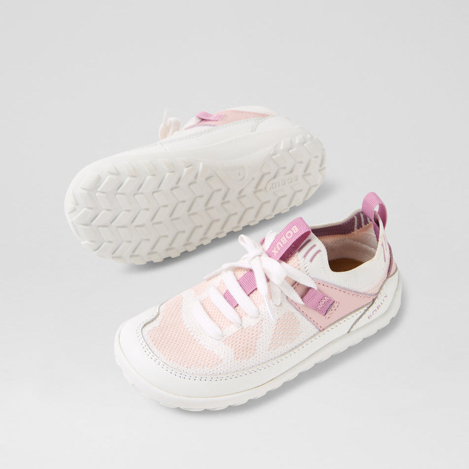 Bobux Meta White-Parfait Pink