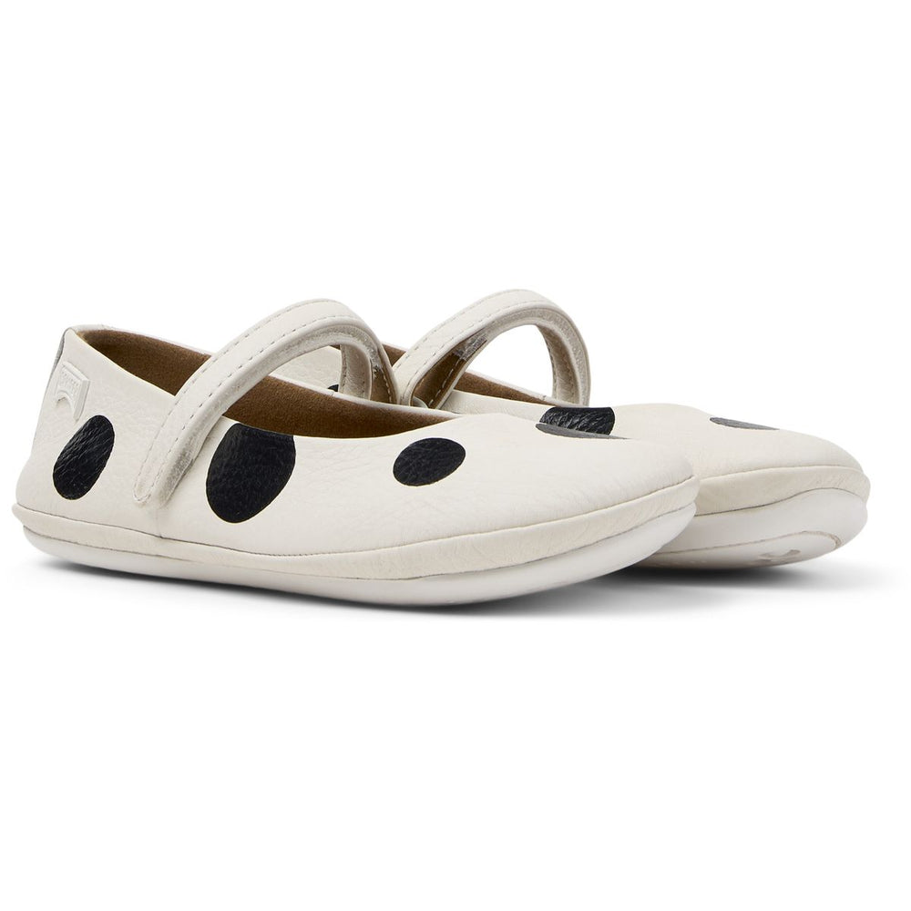 Camper Ballerines Twins Blanc Pois