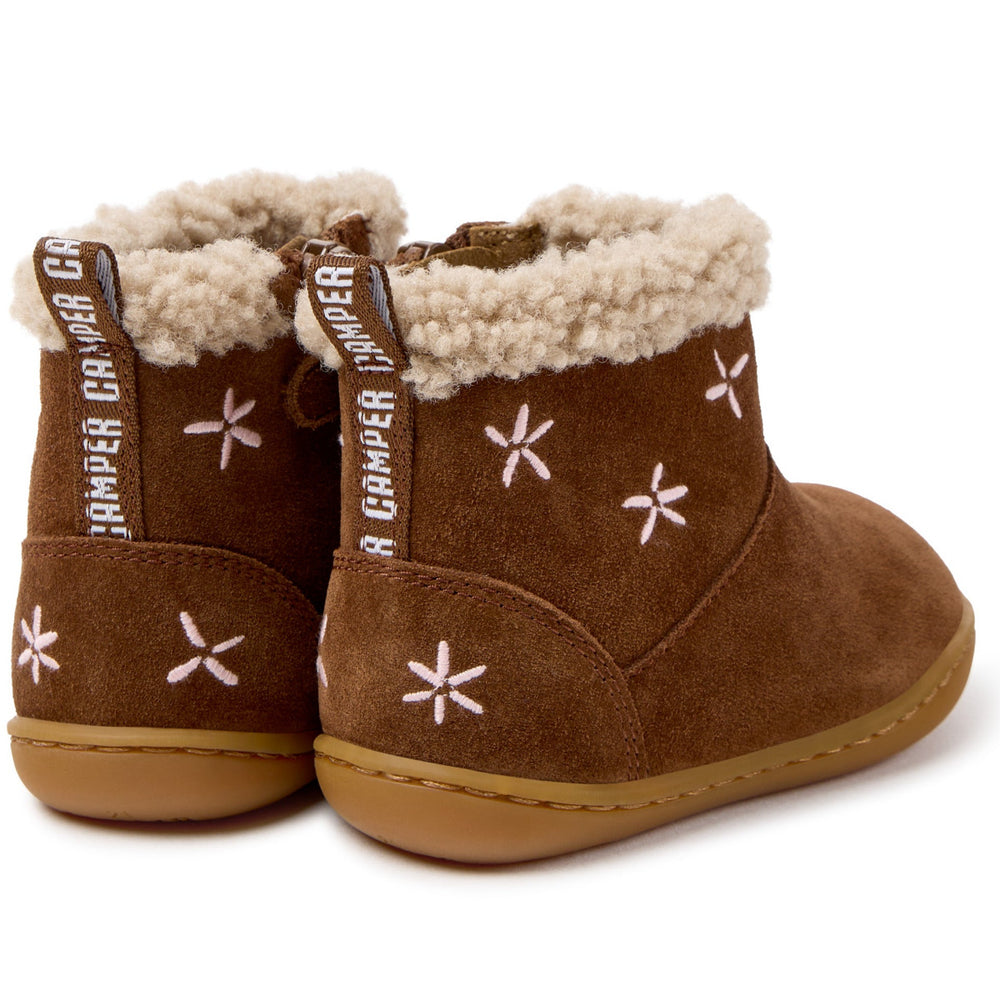 Camper FW Peu Botines Forro Zip Pecan