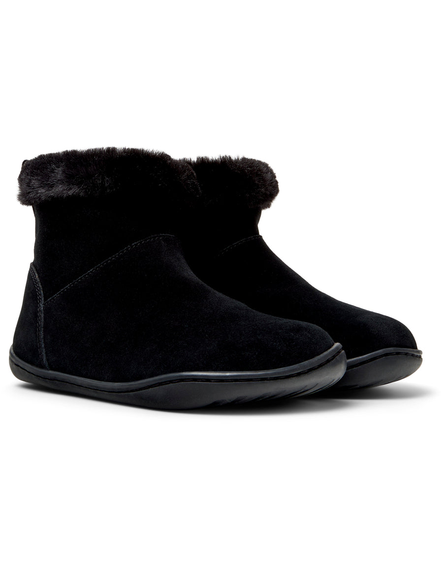 Camper Kids Peu Bottines Fourrées Noir