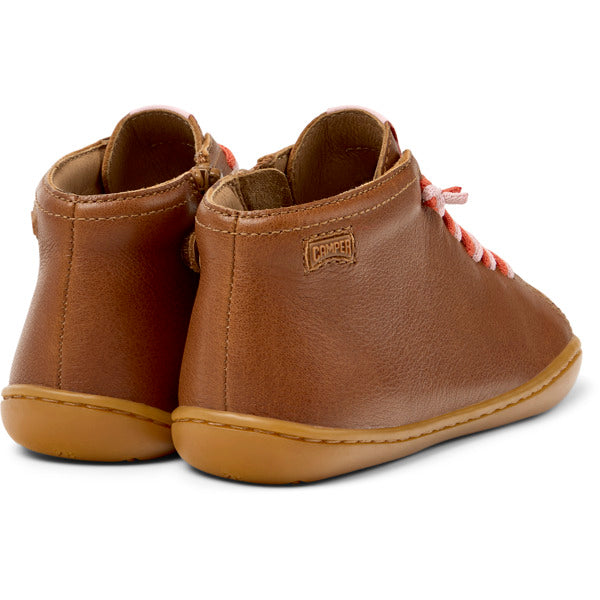 Camper Kids Peu Caña Alta Camel Rosa