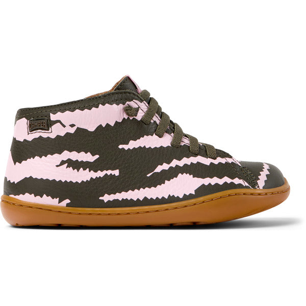 Camper Kids Peu Caña Alta Twins Marron Rosa