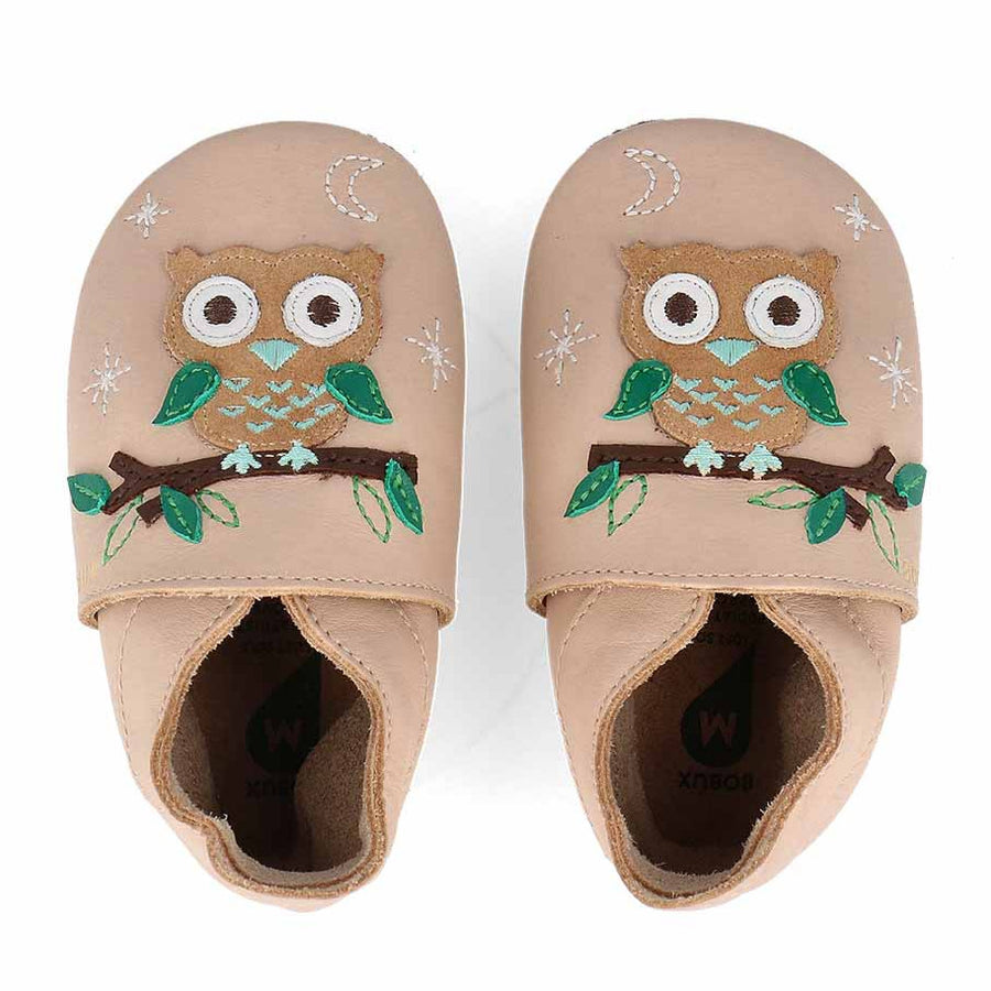 Bobux Chaussons Night Owl Beige