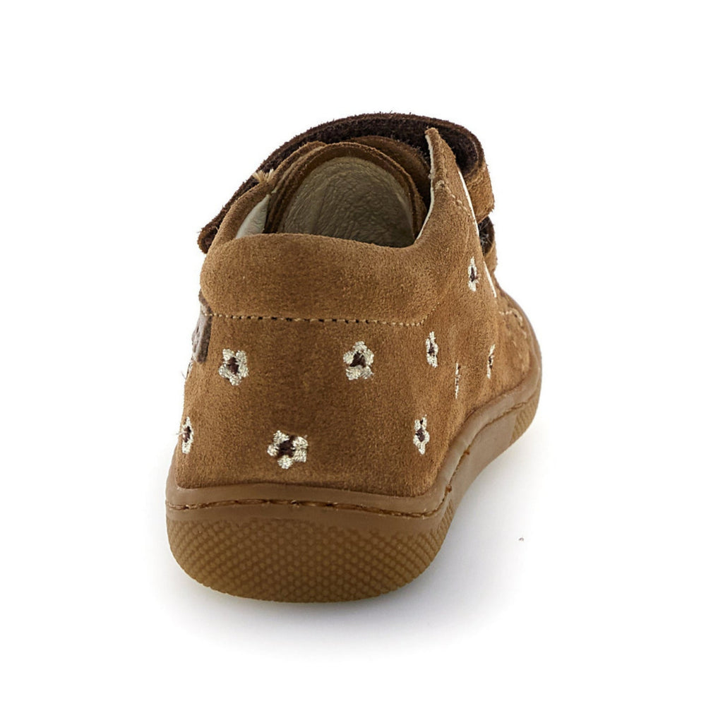 Naturino Barefoot Orec Velcros Daisies Brown Platinum