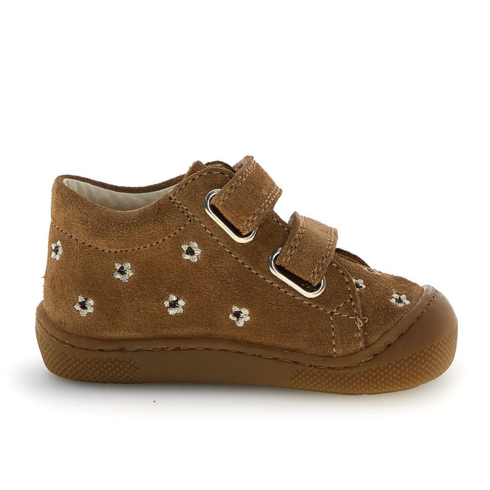 Naturino Barefoot Orec Velcros Daisies Brown Platinum