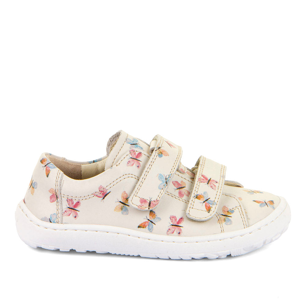 Froddo Barefoot Cuir Velcros III White Butterfly