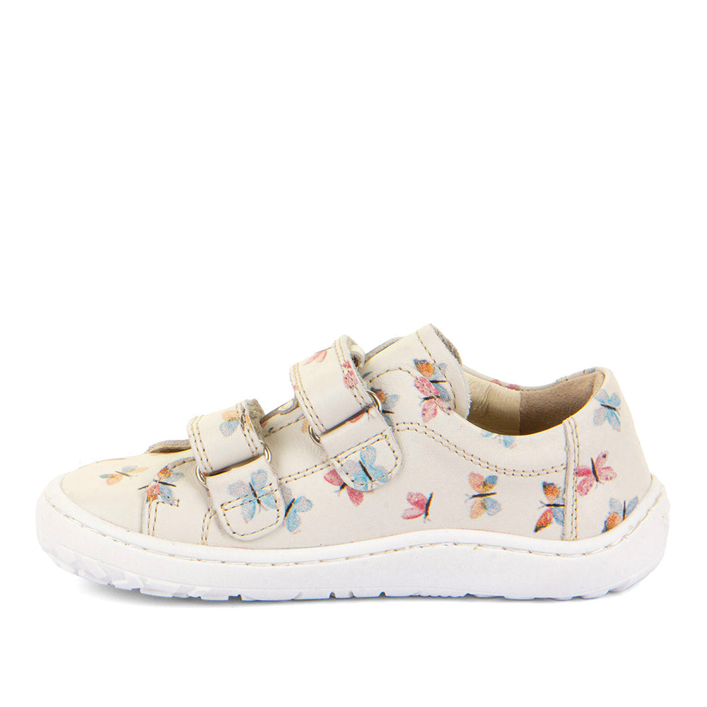 Froddo Barefoot Cuir Velcros III White Butterfly