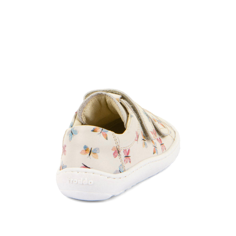 Froddo Barefoot Cuir Velcros III White Butterfly