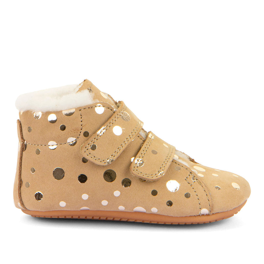 Froddo Prewalkers Barefoot Fourrés Deux Scratchs Gold