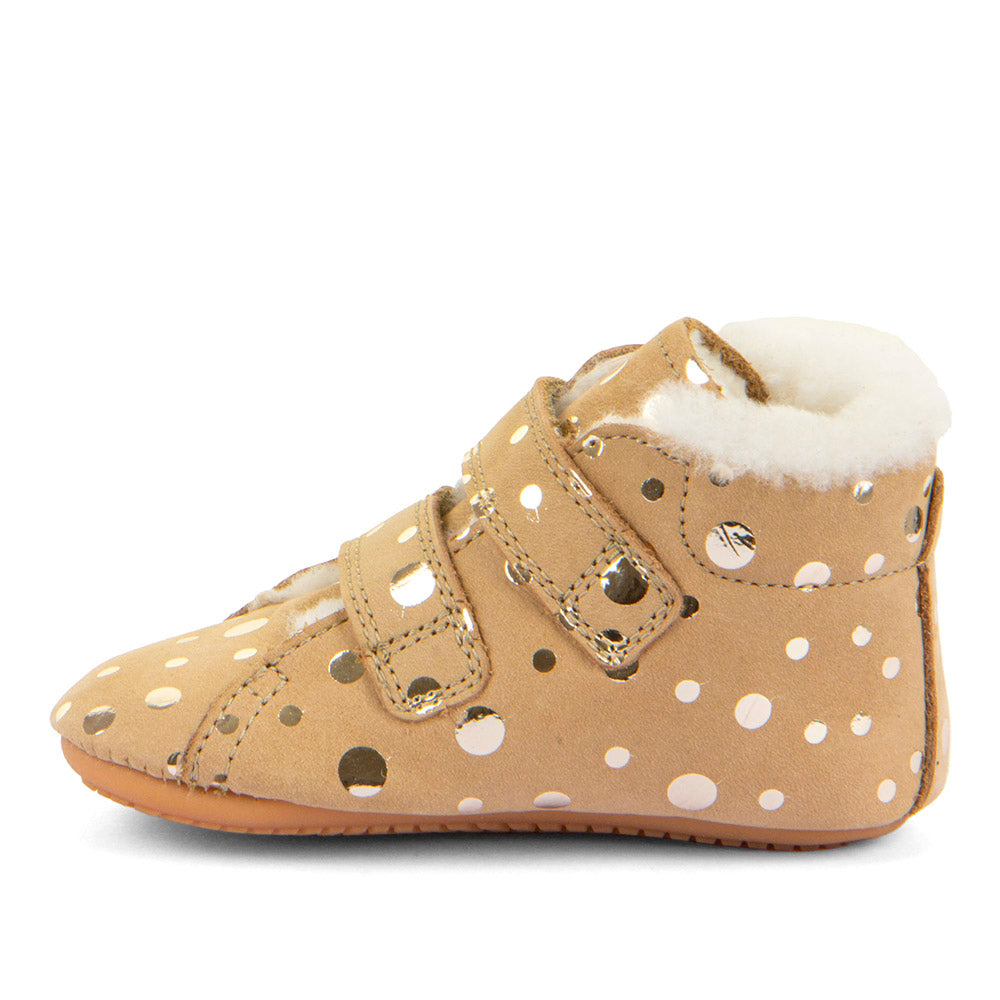 Froddo Prewalkers Barefoot Fourrés Deux Scratchs Gold