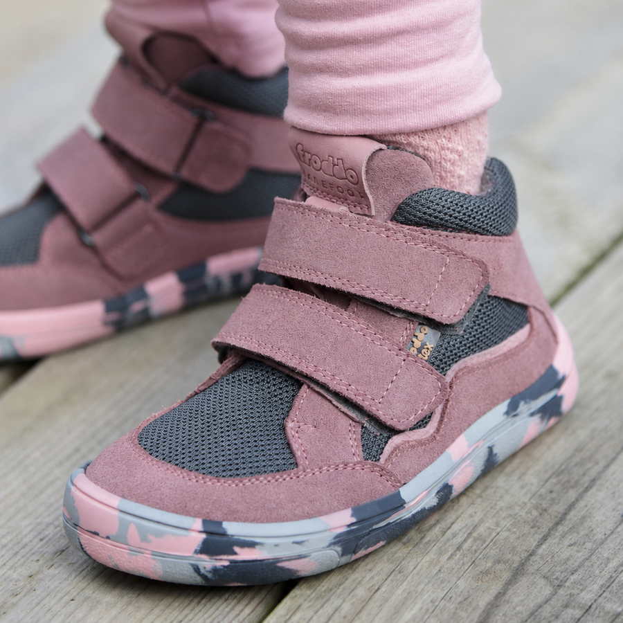Froddo Barefoot Tex Autumn Fun gris y rosa