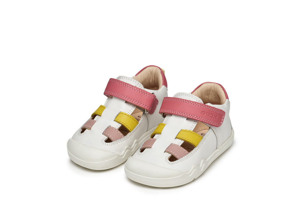 Geox Barefoot Steppieup Sandales Blanc Multi