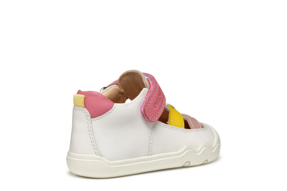 Geox Barefoot Steppieup Sandales Blanc Multi