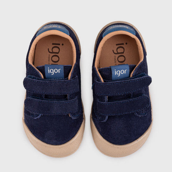 Igor Barefoot Tennis Suede Marino
