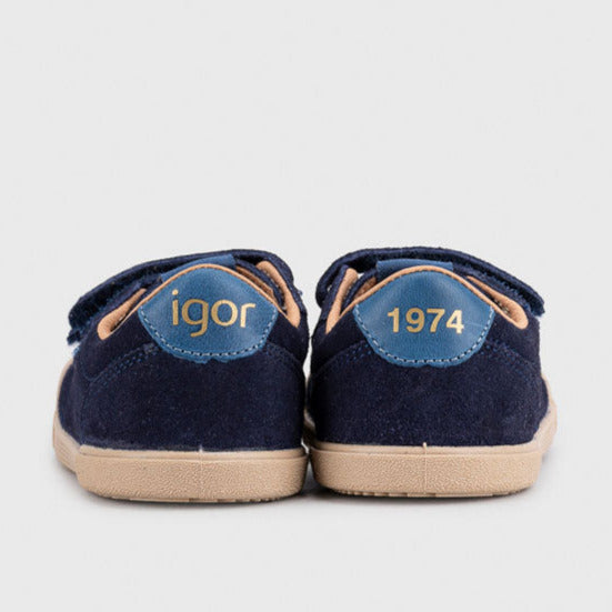 Igor Barefoot Tennis Suede Marino