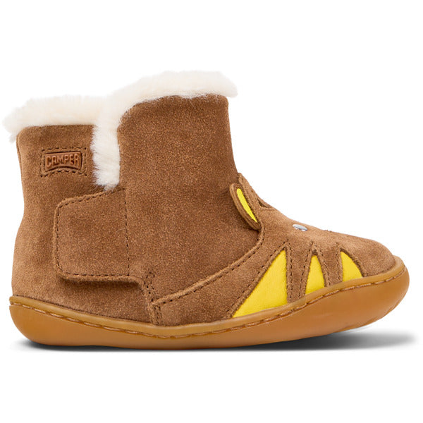Camper FW Peu Botines Forro Marrón Amarillo
