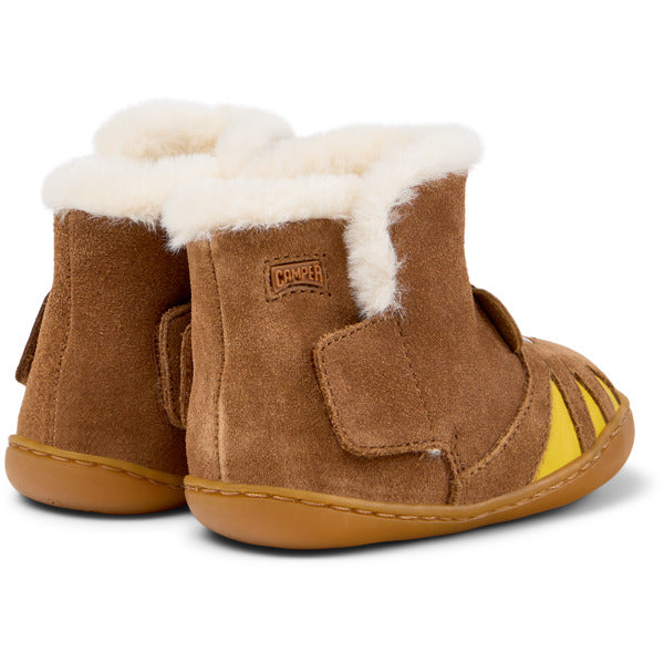 Camper FW Peu Botines Forro Marrón Amarillo