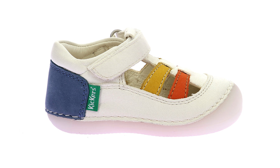 Kickers Sushy Blanc Cassé Jaune Orange