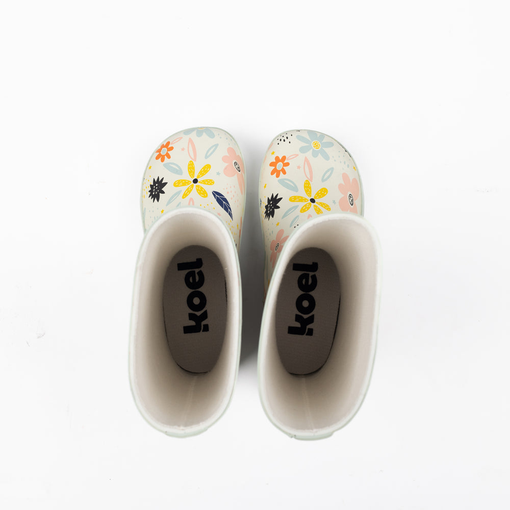 Koel Barefoot Wellie White Flowers