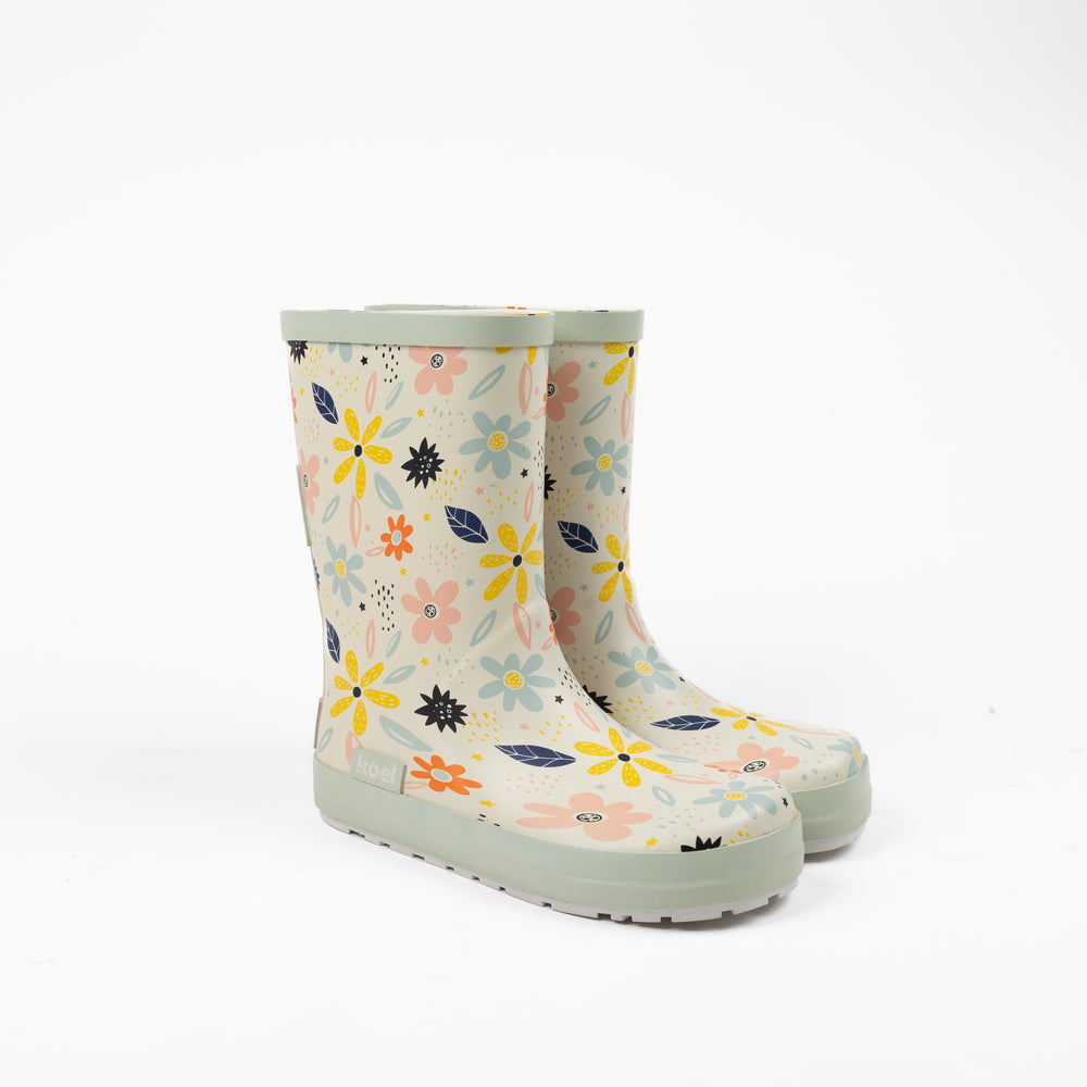 Koel Barefoot Wellie White Flowers